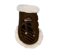 Protège-boulets pour cheval élastique mouton vegan Kentucky Marron M