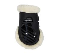 Protège-boulets pour cheval élastique mouton vegan Kentucky Noir M