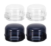 Protège Boutons de Cuisinière à Gaz Verrouillage Sécurité Garçon et Filles | Plastique Noir, Adhésif Facile à Poser, Résistant à Chaleur L’huile, pour Foyer et Four
