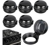 Protège-boutons de Sécurité pour Cuisinière 6 Cache-Boutons de Cuisinière | Montage Sans Démontage du Bouton - Ø Max. 4,2 cm et 4 cm de Haut - pour Plaque de Cuisson, Gazinière four Cuisine Familial