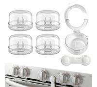 Protège-Boutons Pour Cuisinière 5 Protecteurs de Sécurité Transparents | Verrous de boutons de cuisinière Pour Cuisinière, Brûleur, Four, De Cuisson, Cuisine, Maison, Électroménager,