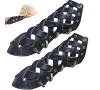 Protège-bras - Brassards médiévaux en cuir, brassards de costume en cuir | 2 brassards médiévaux en cuir, accessoire de cosplay de costume d'Halloween, brassards en cuir durables, protège-bras en cuir