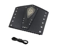 Protège-bras en cuir synthétique - Bracelet médiéval pour cosplay - Protection de poignet réglable douce - Accessoire de costume pour femmes et hommes - Design Steampunk LARP - Accessoire de jeu de