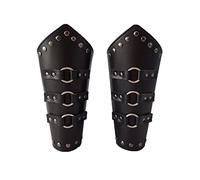 Protège-Bras et Poignets en Cuir Bracelet Punk Personnalité de la Cire Bracelet tressé Cyclisme Armguard 2 Pack pour Hommes et Femmes
