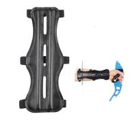 Protège-bras réglables en cuir noir pour tir à l'arc pour tir à l'arc - Protège-poignet pour arc recourbé et arc composé - Pour jeunes et adultes