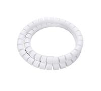 Protege Cable Résistant 1 mètre 8/10/16/22/28/32mm Tube d'enroulement Spirale Gaine Ignifuge câble Manchon de Protection Ligne Organisateur Tuyau(White,32mm 1m)