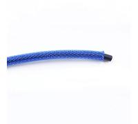 Protege Cable Résistant Manchon de câble tressé 5M, 3.0mm 4mm, Simple Pet Extensible en Nylon for Clavier données USB, Gaine Protection, enveloppe Fil(Blue,3.0MM)