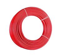 Protege Cable Résistant Tube À Haute Température PTFE Résistant La Pression PolyTétrafluoro Tubes D'éthylène Noir Black Clear(Red,OD 2MM ID 1MM 10M)