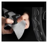 Protege Caches Volant Accessoires Auto Couverture Volant Voiture Cuir Fiber Carbone pour Ford pour Ranger 2016 2017 2018 2019 pour Everest 2016 2017 2018 2019(Rouge)