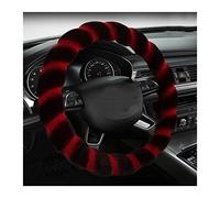 Protege Caches Volant Accessoires pour Auto Stuurhoes Couverture Volant Voiture Peluche Hiver Doux Confortable Garder Chaud L'intérieur Voiture(Rouge)