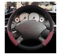 Protege Caches Volant Housse Volant Voiture Cuir PU, 9 Couleurs, Antidérapant, Accessoires Automobiles Intérieurs pour Ford pour Focus MK1(Wine Red)