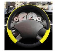 Protege Caches Volant Housse Volant Voiture Cuir PU, 9 Couleurs, Antidérapant, Accessoires Automobiles Intérieurs pour Ford pour Focus MK1(Jaune)