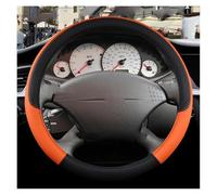 Protege Caches Volant Housse Volant Voiture Cuir PU, 9 Couleurs, Antidérapant, Accessoires Automobiles Intérieurs pour Ford pour Focus MK1(Orange)