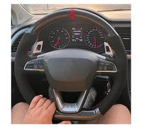 Protege Caches Volant pour Siège pour Leon pour Cupra pour Leon-St pour Ateca-FR Accessoires Voiture Couverture Volant Fiber Carbone(Black Thread)