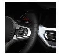 Protege Caches Volant pour Skoda pour Octavia pour RS pour Citigo pour Fabia pour Scala pour Karoq Housse De Volant Volant en Microfibre(Yellow Thread)