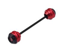 Protège-cadre moto Compatible Avec Aprilia Pour RS 457 Curseurs Fourche Moto Essieu Capuchon De Protection Contre Les Chutes De Roue Avant Arrière Accessoires Moto(Red,Front Wheel)