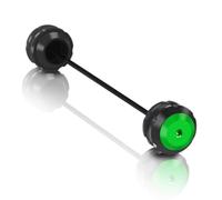 Protège-cadre moto Compatible Avec Yamaha Pour YZF-R3 2015-2024 Curseurs Fourche Roue Avant Arrière Moto Capuchon Protection Contre Les Chocs(Green,Rear)