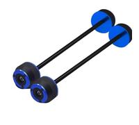 Protège-cadre moto Pour CBR650F 2014-2021 Accessoires Moto Essieu Avant Arrière Fourche Curseur Collision Moto Modifié Roue Protection Contre Les Chutes(Blue,1 Pair)