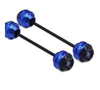 Protège-Cadre Moto pour G310R pour G310GS 2017-2024 Pièces Modifiées De Moto Curseurs D'essieu Avant Arrière Protection Roue Fourche Capuchon Protection(Blue,1 Pair)