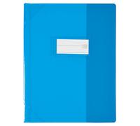 Protege-cah Oxford strong line 17x22 sans marque page pvc150 translucide bleu