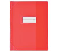Protege-cah Oxford strong line 17x22 sans marque page pvc150 translucide rouge