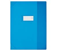 Protege-cah Oxford strong line 24x32 sans marque page pvc150 translucide bleu