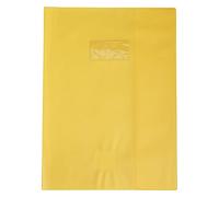Protège-cahier Grain Cuir 20/100ème 24x32 jaune soleil