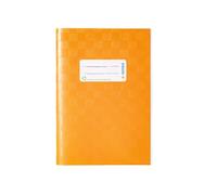 Protège-cahier Herma dimension A5 couvert en plastique - Structure en velours - 1 pièce 5 gedeckt mit Baststruktur, 1 Stück orange
