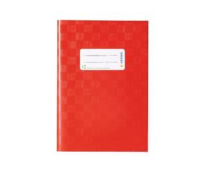 Protège-cahier Herma dimension A5 couvert en plastique - Structure en velours - 1 pièce 5 gedeckt mit Baststruktur, 1 Stück rot