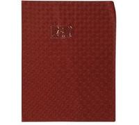 Calligraphe 72426AMZC Un Protège-Cahier Grain Losange Brun - 24x32 cm - 18/100ème avec Porte-Étiquette - PVC Opaque