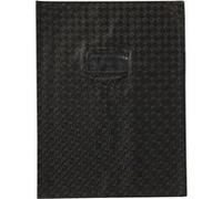 Protège-cahier - Noir - 24x32cm - Grand cahier - Plastique souple - Porte-étiquette