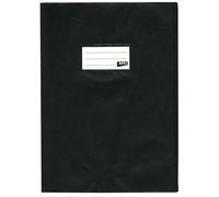 Protège-Cahier Opaque Noir En Pvc ? Format 24x32 Cm ? Épaisseur 19/100ème ? Grain Cuir