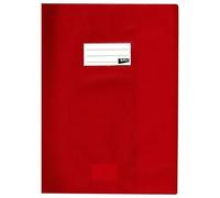 Protège-Cahier Opaque Rouge En Pvc ? Format 21x29,7 Cm ? Épaisseur 19/100ème ? Grain Cuir