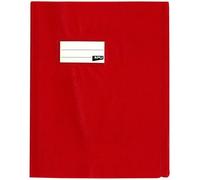 APLI Protège-cahier PVC opaque grain cuir 17 x 22 cm ép. 19/100ème Rouge