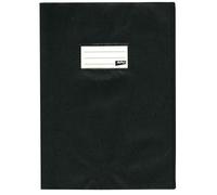 APLI Protège-cahier PVC opaque noir grain cuir 24 x 32 cm ép. 19/100ème