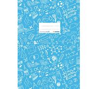 Protège-cahier « Schoolydoo » de Herma - En plastique - Format A4 - À motifs - 1 pièce 4, gemustert, 1 Stück bleu clair