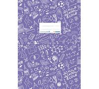 Protège-cahier « Schoolydoo » de Herma - En plastique - Format A4 - À motifs - 1 pièce violett
