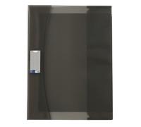 Viquel Strong Cover - Protège cahier 17x22 transparent en plastique gris - Qualité supérieure - Dos renforcé - Avec rabats marque-pages