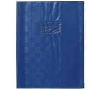 Calligraphe Protège-cahier 71102AMZC Grain Madras Bleu 17x22 cm avec porte-étiquette et marque-pages