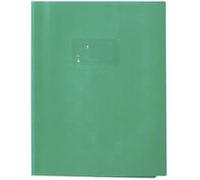 Calligraphe 71105AMZC Un Protège-Cahier Grain Madras Vert - 17x22 cm - 22/100ème avec Porte-Étiquette et Marque-Pages - PVC Opaque
