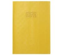 Calligraphe Protège-cahier 71204C A4 Grain Madras Jaune 22/100 avec porte-étiquette et marque-pages