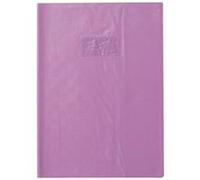 Calligraphe 71206C Un Protège-Cahier Grain Madras Violet - A4 21x29,7 cm - 22/100ème avec Porte-Étiquette et Marque-Pages - PVC Opaque