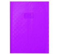 Calligraphe 72216AMZC Un Protège-Cahier Grain Losange Violet - A4 21x29,7 cm - 18/100ème avec Porte-Étiquette - PVC Opaque