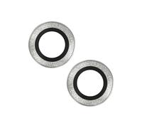 So Seven Protège-caméra pour Apple iPhone 15 / 15 Plus Rings Antichoc Argent
