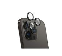 Protège-caméra pour iPhone 15 Pro/15 Pro Max/14 Pro/14 Pro Max Ultra-résistant Force Glass Noir