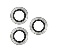 So Seven Protège-caméra pour Apple iPhone 15 Pro / 15 Pro Max Rings Antichoc Argent