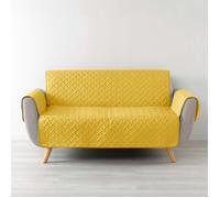 Protège canapé 3 places matelassé 279x179 uni Lounge jaune