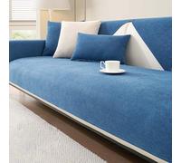 Protege Canape Housse de canapé 1/2/3/4 Places Housses de Coussin de Canapé en Velours Lavables Couvre Canape pour Chiens et Chats, Moderne Housse Fauteuil(Blue,110 * 240cm)
