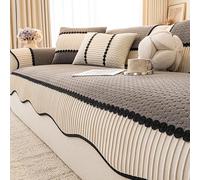 Protège-canapé pour Animaux, Tissu en Peluche à Tonte, Housse de canapé antidérapante pour Chiens et Chats, Housse Lavable en Machine, adaptée à Ceux Qui Ont des Animaux à Dark-Grey 110x160cm/43x63in