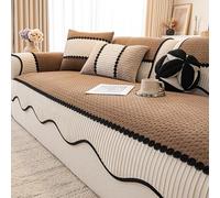 Protège-canapé pour Animaux, Tissu en Peluche à Tonte, Housse de canapé antidérapante pour Chiens et Chats, Housse Lavable en Machine, adaptée à Ceux Qui Ont des Animaux Dark-Brown 70x260cm/28x102in